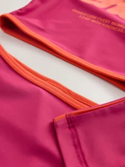 Next Slogan rouge/orange - Bikini à manches longues (3-16ans) Hot