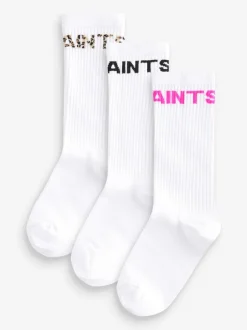 smALLSAINTS Filles Logo Chaussettes 3 Lot Hot