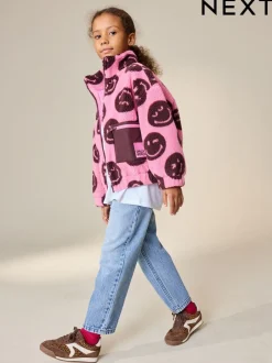Next Smiley rose/baie - Zip Up Borg Jacket (3-16yrs) Sale