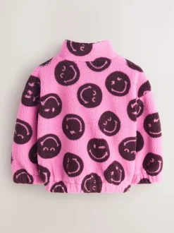 Next Smiley rose/baie - Zip Up Borg Jacket (3-16yrs) Sale
