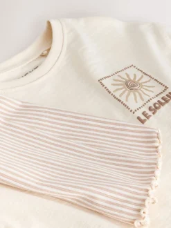 Next Soleil écru - Ensemble t-shirt à manches courtes et short cycliste (3mois7ans) Best