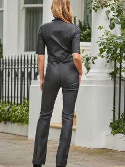 Sosandar Coated Denim Combinaison Outlet