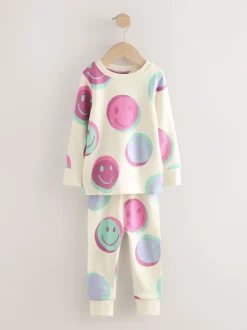 Next - Lot de 3 pyjamas Snuggle (9mois-12ans) Sourire rose/vert Sale