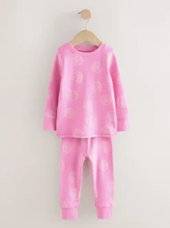 Next - Lot de 3 pyjamas Snuggle (9mois-12ans) Sourire rose/vert Sale