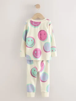 Next - Lot de 3 pyjamas Snuggle (9mois-12ans) Sourire rose/vert Sale