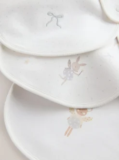 Next Souris écru à fées - Bébé BIBS 3 Pack New