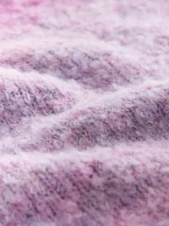 Next Spacedye rose/violet - Pull col rond bouclé en laine