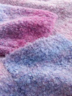 Next Spacedye rose/violet - Pull col rond bouclé en laine