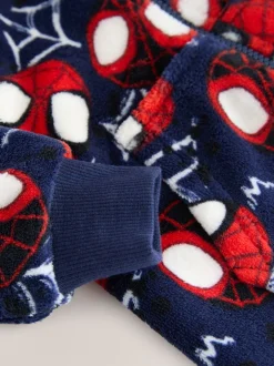 Next Spiderman bleu marine/rouge - Tout-en-un sous licence en polaire (9mois à10ans) Outlet
