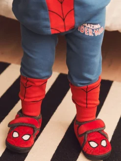 Next Spiderman Marvel rouge - Chaussons imprimés semelle à fermeture tactile Hot
