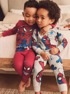Next Spiderman rouge/bleu marine - Lot de 3 pyjamas Snuggle (12mois-10ans) Online