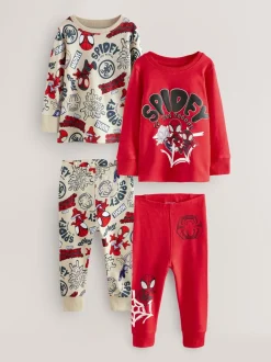 Next Spidey et Friends Rouge/Écru Cream - Lot de 2 pyjamas Snuggle (12mois-8ans)