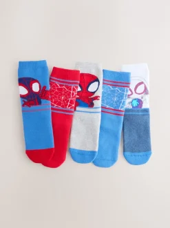 Next - Lot 5 paires de chaussettes Character riches en coton Spidey et ses amis étonnants