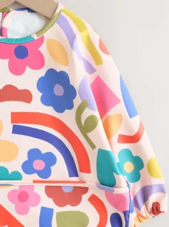 Next - Bavoir à manches de sevrage et d’alimentation Stampy Floral Clearance