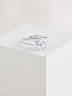 Next Sterling Argent - Solitaire ovale New