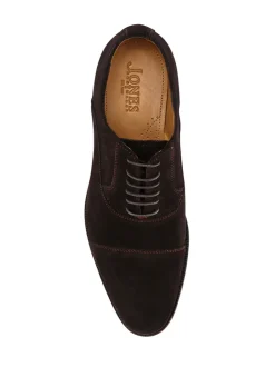 Jones Bootmaker Suede Brune - Ajustement régulier - Chaussures habillées en cuir à lacets pour homme Online