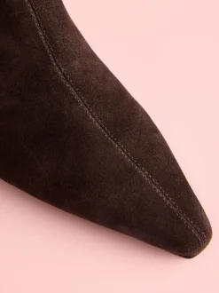 Next Suede Brune - Bottes Tabitha Simmons x à talon sous-ensemble Sale