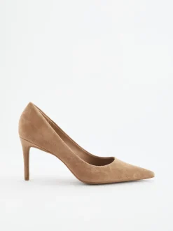 Next - Chaussures de milieu de terrain en cuir Suede de chameau Outlet