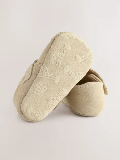 Next Suede de pierre - Leather Bébé T-Bar Chaussures (0-24mths) Sale