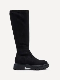 Linzi Suede noire - Bottes extensibles Hallie hautes Best