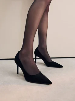 Next Suede noire - Chaussures de milieu de terrain en cuir Online