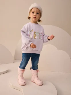 Next - Sweat à col ras du cou (3mths-7yrs) Sœur violet lilas New