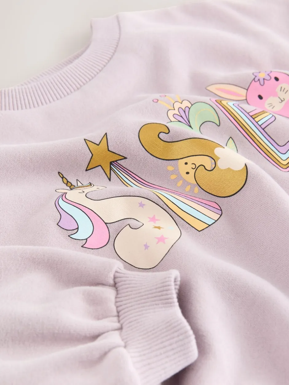 Next - Sweat à col ras du cou (3mths-7yrs) Sœur violet lilas New