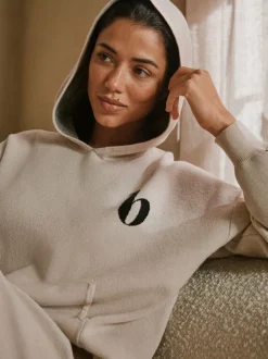 B by Ted Baker Sweat à capuche zippé en maille avoine Online