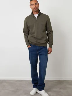 Threadbare Sweat Quarter Zip New