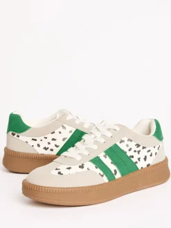 Friends Like These - Baskets de sport à lacets rétro à semelle en gomme Tache blanche