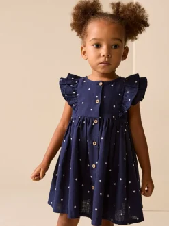 Next Tache de marine - Robe à manches à double volant (3mois8ans) Discount