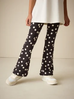 Next - Leggings évasés à côtes (3-16ans) Tache noire/blanche Best