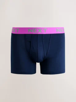 Next - Coupe standard - Caleçon A-Front 10 Pack Taille bleu marine à contrastes vifs Clearance