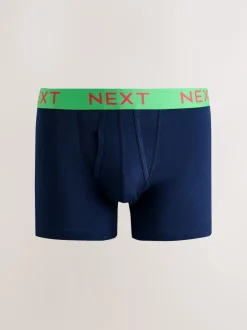 Next - Coupe standard - Caleçon A-Front 10 Pack Taille bleu marine à contrastes vifs Clearance