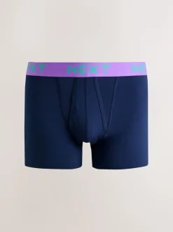 Next - Coupe standard - Caleçon A-Front 10 Pack Taille bleu marine à contrastes vifs Clearance