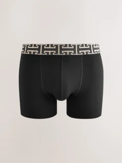 Next - Trunks Boxer 5 Pack Taille noire à motif métallisé mixte Hot