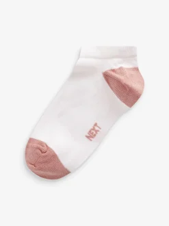 Next - Paquet de chaussettes de sport en coton riche 7 talon et orteil Blanc/brillants New