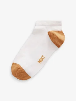 Next - Paquet de chaussettes de sport en coton riche 7 talon et orteil Blanc/brillants New
