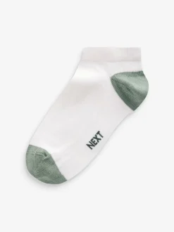 Next - Paquet de chaussettes de sport en coton riche 7 talon et orteil Blanc/brillants New