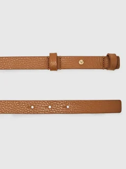 Reiss Tan - Ceinture Hayley en cuir à charnières carrées