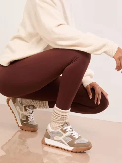 Lipsy Taupe (Taupe) - Baskets de sport À lacets Chunky Tapis de couloir Clearance