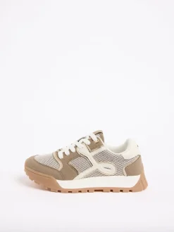 Lipsy Taupe (Taupe) - Baskets de sport À lacets Chunky Tapis de couloir Clearance