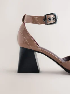 Next Taupe (Taupe) - Chaussures à talons carrés Forever Comfort® à bout pointu Clearance