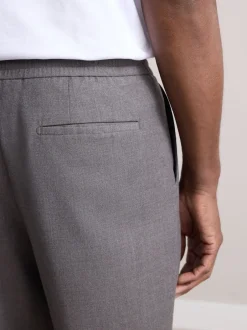 Next Taupe (Taupe) - Pantalons Habillé texturés à taille élastiquée en laine Sale