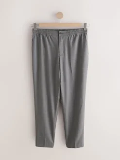 Next Taupe (Taupe) - Pantalons Habillé texturés à taille élastiquée en laine Sale