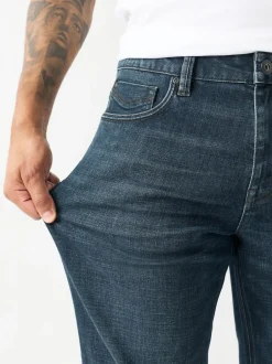 Next - Ajustement droit - Jean Motionflex Teinte bleue