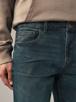Next Teinte moyenne - - extensible Denim Jeans Ajustement droit Outlet