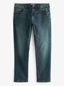 Next Teinte moyenne - - extensible Denim Jeans Ajustement droit Outlet