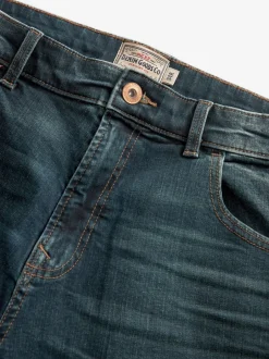 Next Teinte moyenne - - extensible Denim Jeans Ajustement droit Outlet