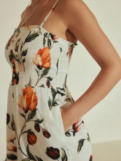 Next Terrain blanc - Combinaison bandeau en lin New